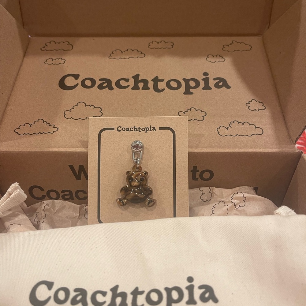Coach Coachtopia Brown Bear Charm NWT